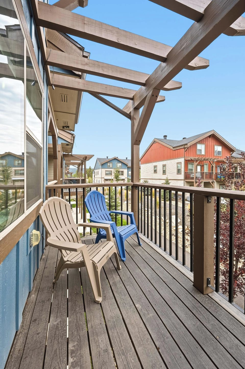 Balcony with seating for two