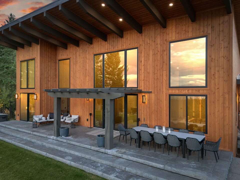 Relax on the deck after a day of explore Flathead. | Exterior