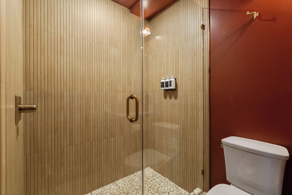 Refresh in the master ensuite bathroom with a spacious walk-in shower