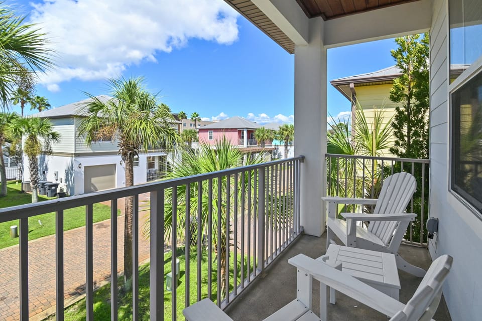 Private balcony with tropical views
