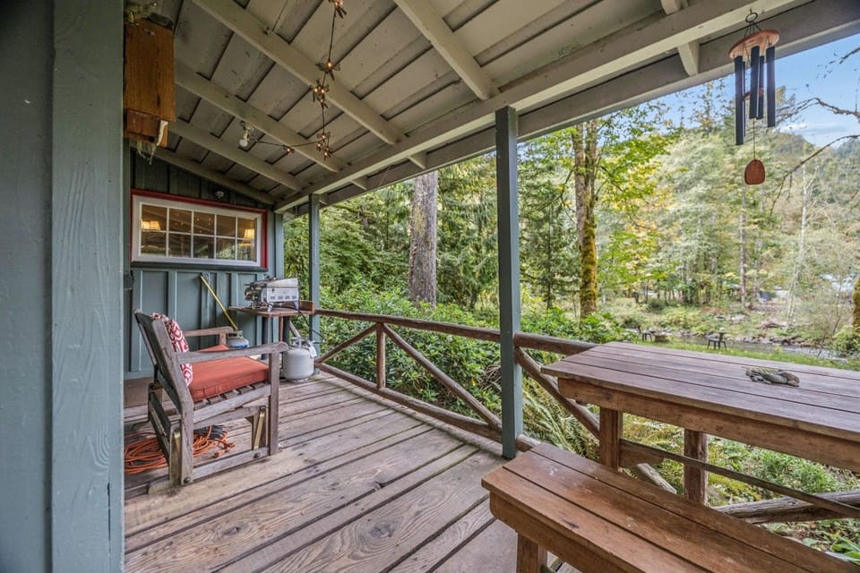Back porch looks towards river