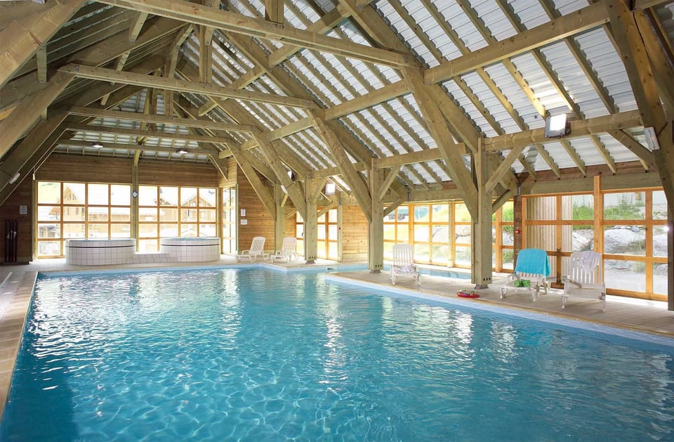 Dive into the lovely indoor pool after a great day!