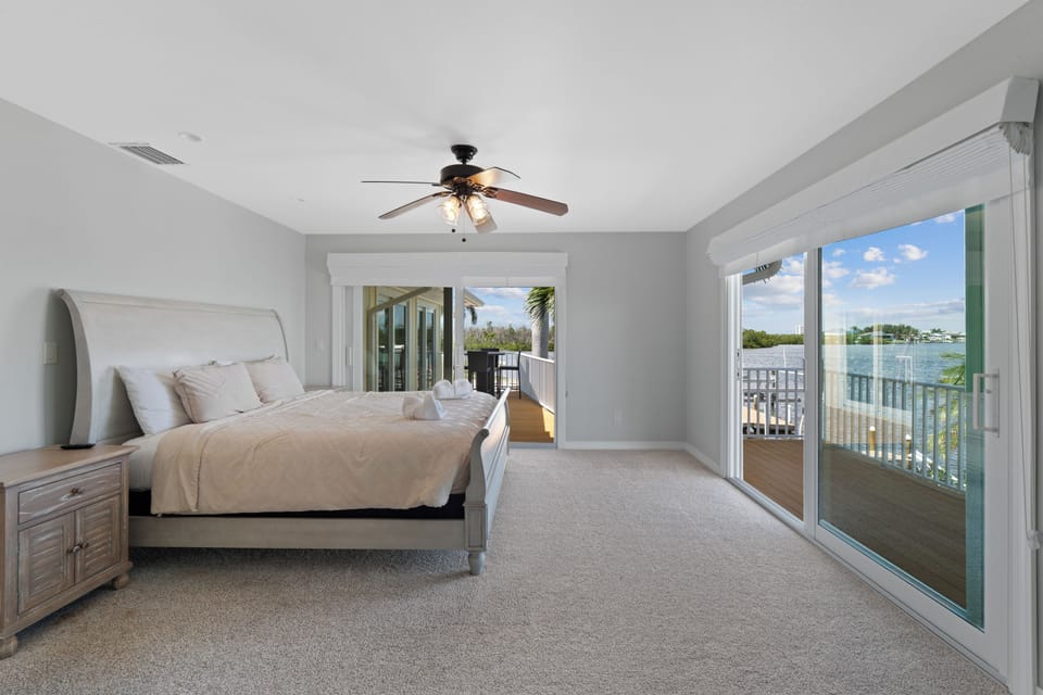 Deck access from the primary bedroom