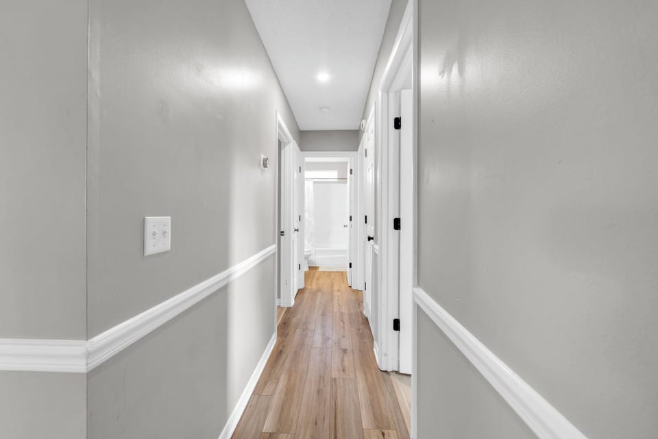 Hall leading to bedrooms
