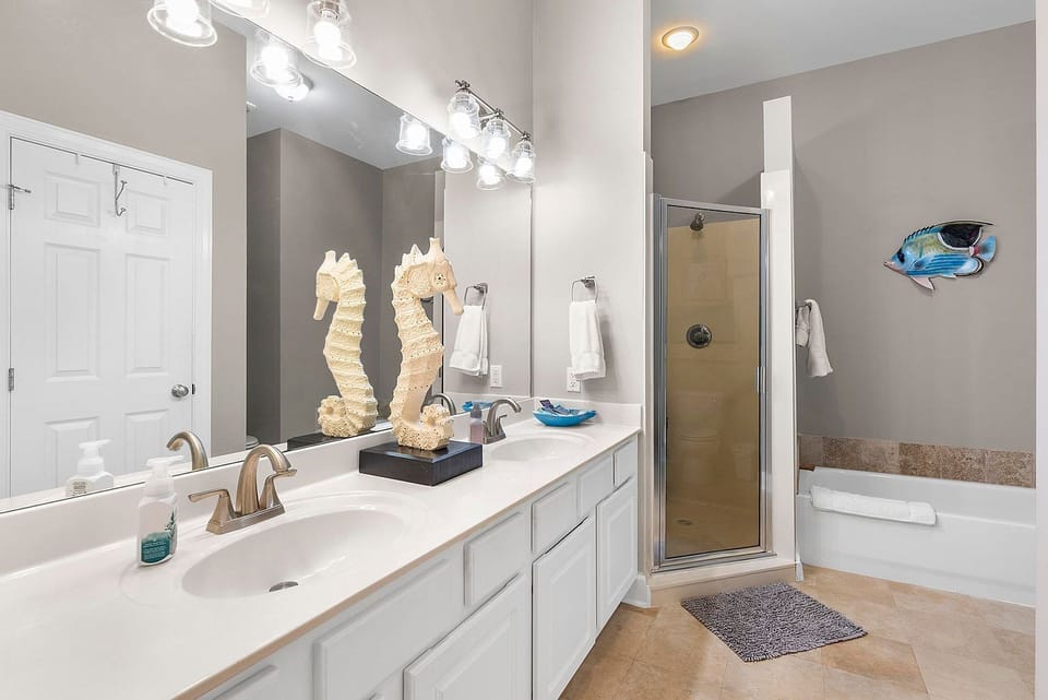 Bathroom - Double Vanity, Walk-in Shower (Unit A)