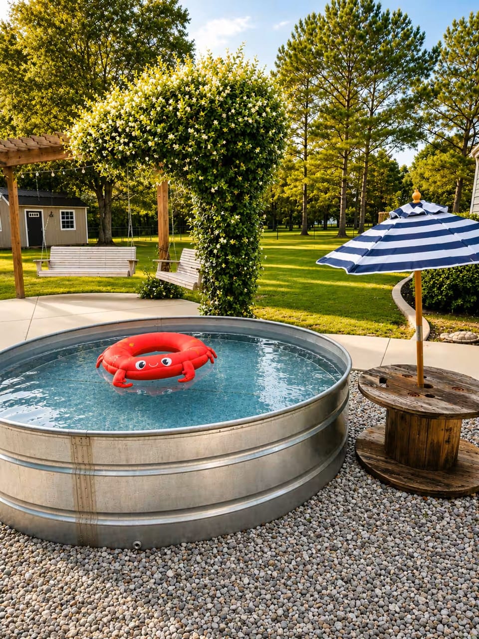 Outdoor spa tub
