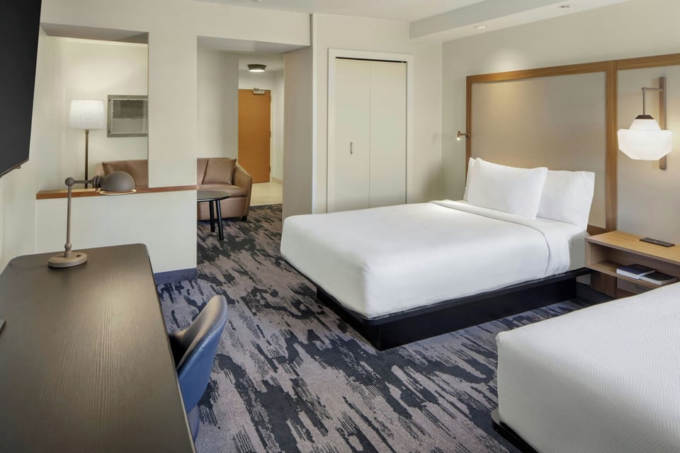 Studio Suite, 2 Double Beds, Non Smoking | Desk, blackout drapes, iron/ironing board, WiFi (free)