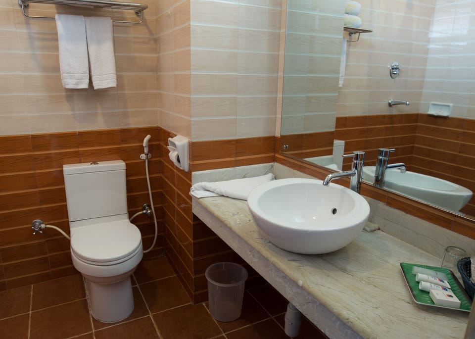 Standard Room, 1 Double or 2 Twin Beds | Bathroom | Shower, rainfall showerhead, free toiletries, hair dryer