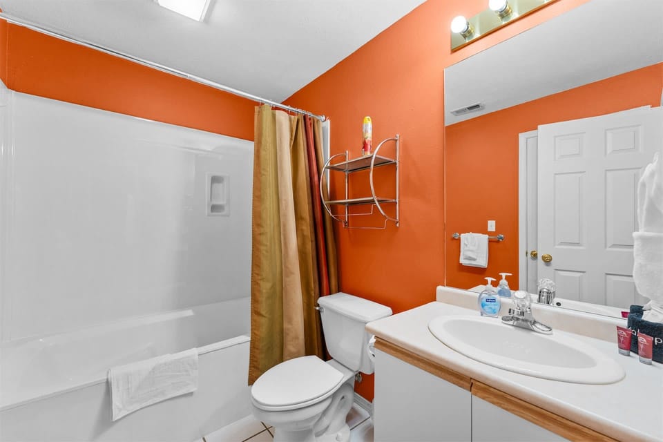 The second full bath offers a single vanity & shower/tub combo​