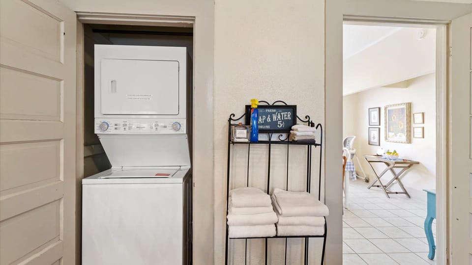Washer and dryer with detergent sheets provided! 

