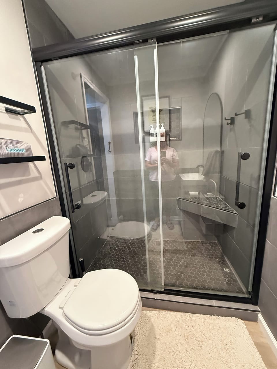 Modern bath with walk in shower