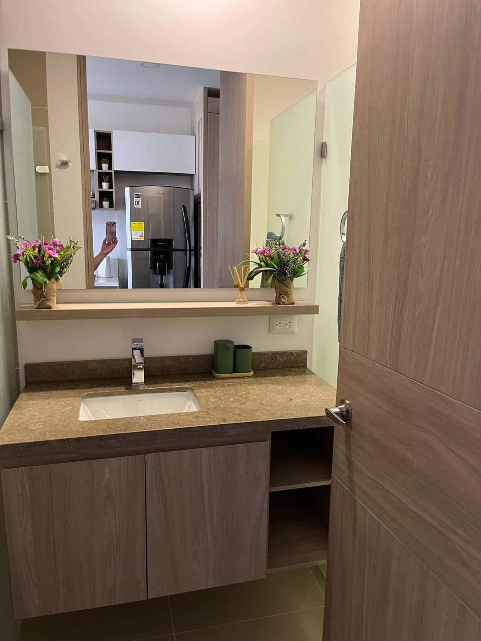 Bathroom vanity with granite countertop