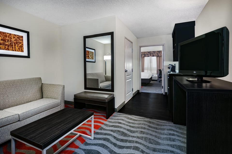 In-room safe, desk, iron/ironing board, free cribs/infant beds