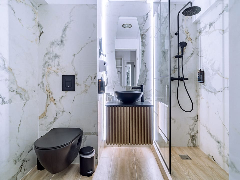Standard Twin Room | Bathroom | Shower, rainfall showerhead, free toiletries, hair dryer