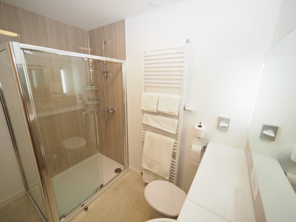 Free toiletries, hair dryer, towels