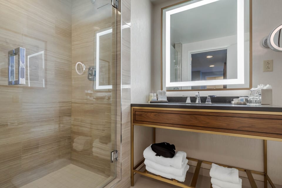Presidential Suite, 1 Bedroom, 2 Bathrooms | Bathroom | Combined shower/tub, free toiletries, hair dryer, bathrobes