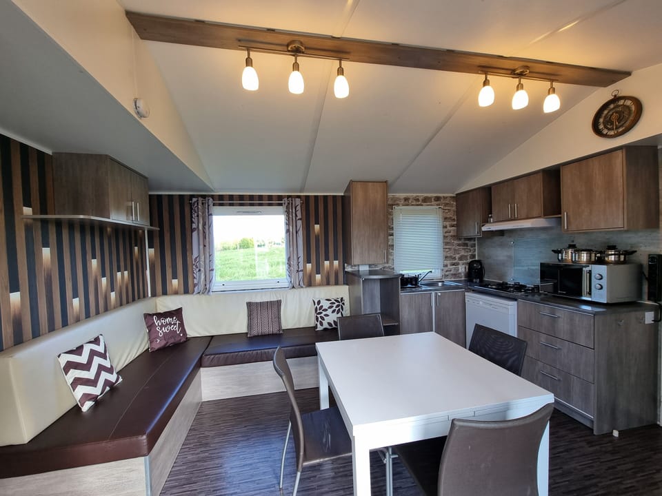 Classic Mobile Home | Living area | 25-inch flat-screen TV with digital channels