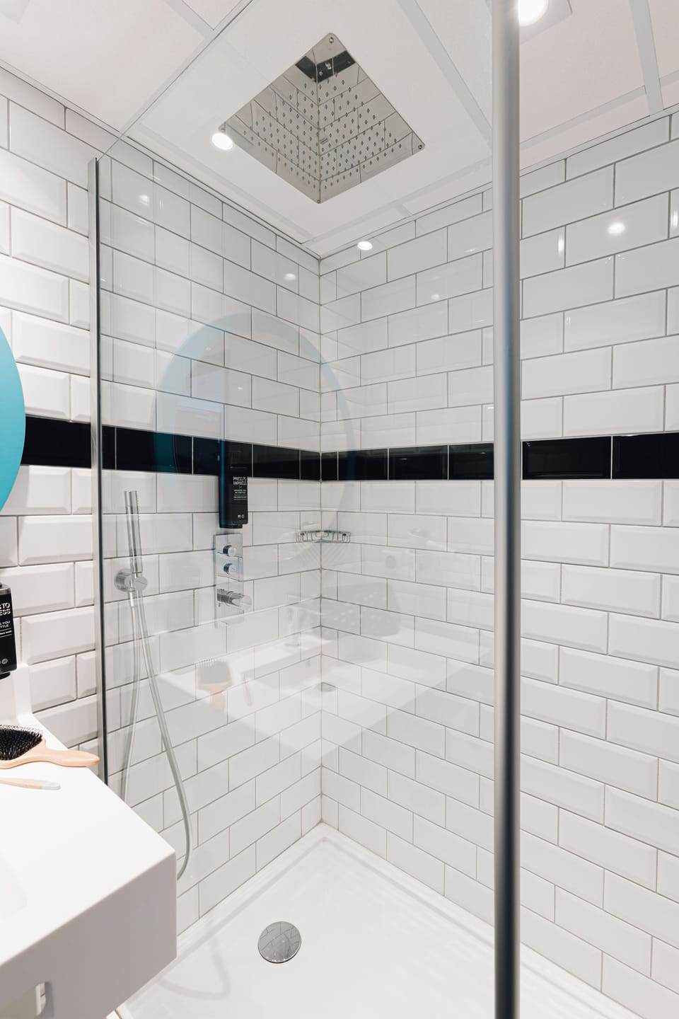 Eco-friendly toiletries, hair dryer, towels