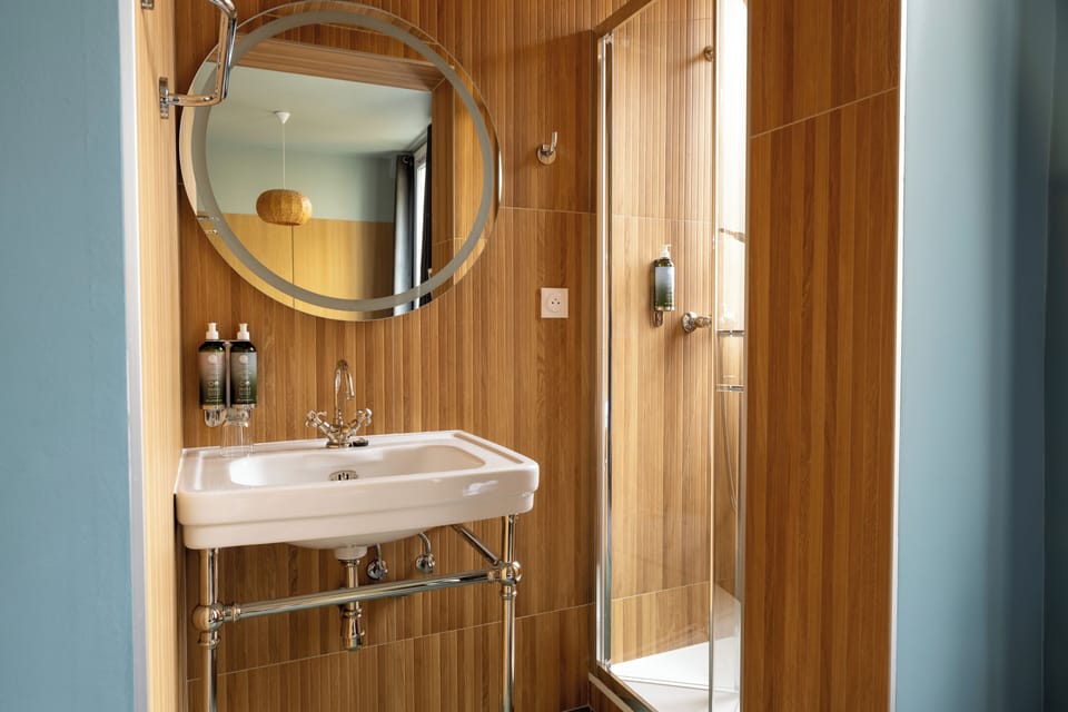 Free toiletries, hair dryer, towels, soap