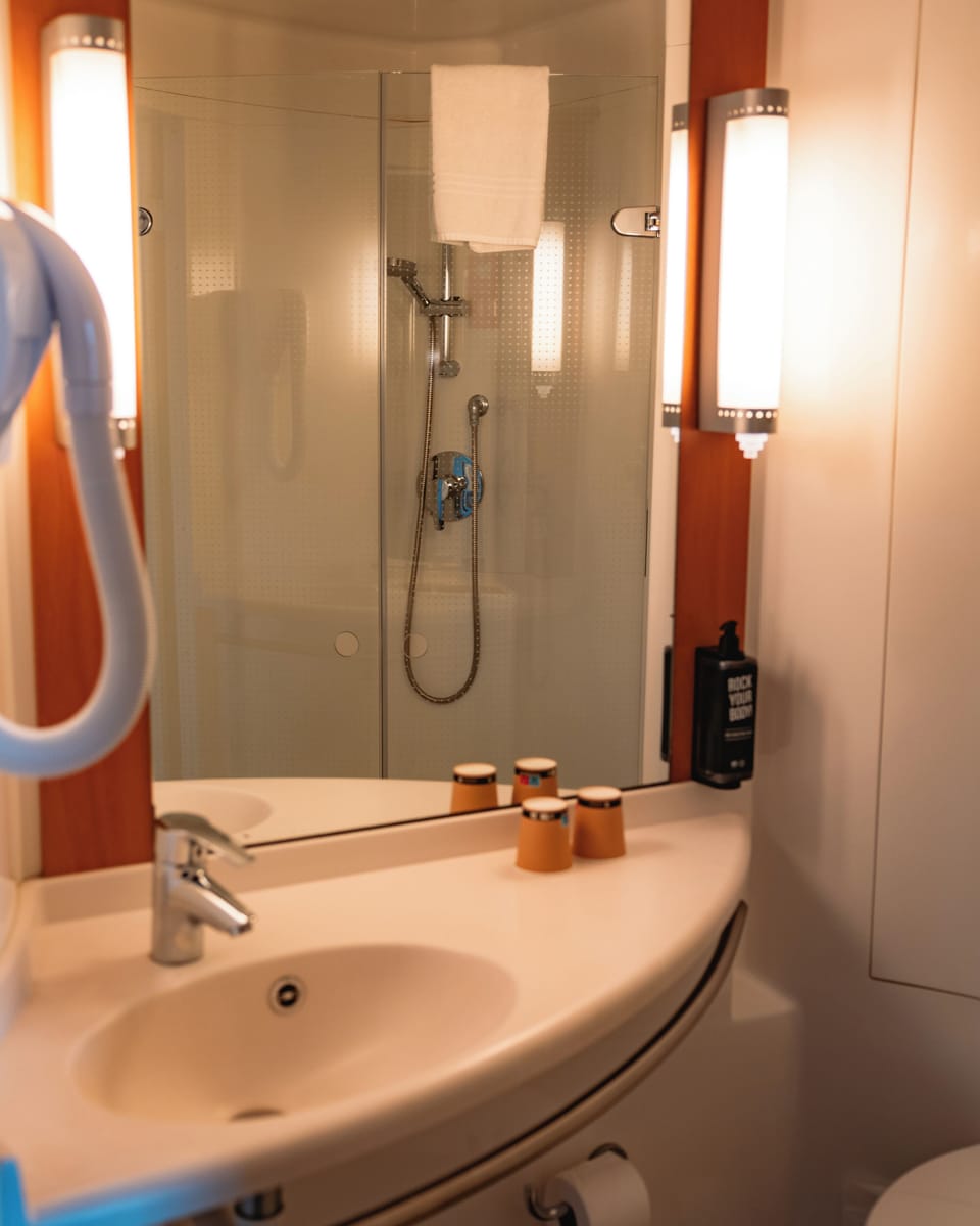 Premium Room, 1 Double Bed | Bathroom | Shower, eco-friendly toiletries, hair dryer, towels