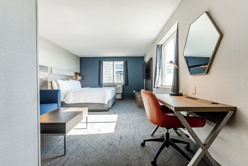 In-room safe, desk, blackout drapes, iron/ironing board