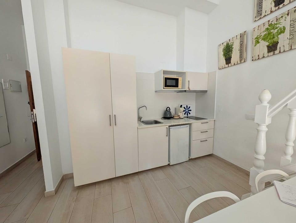 Apartment, Terrace, Garden View | Private kitchen | Electric kettle, toaster, dining tables