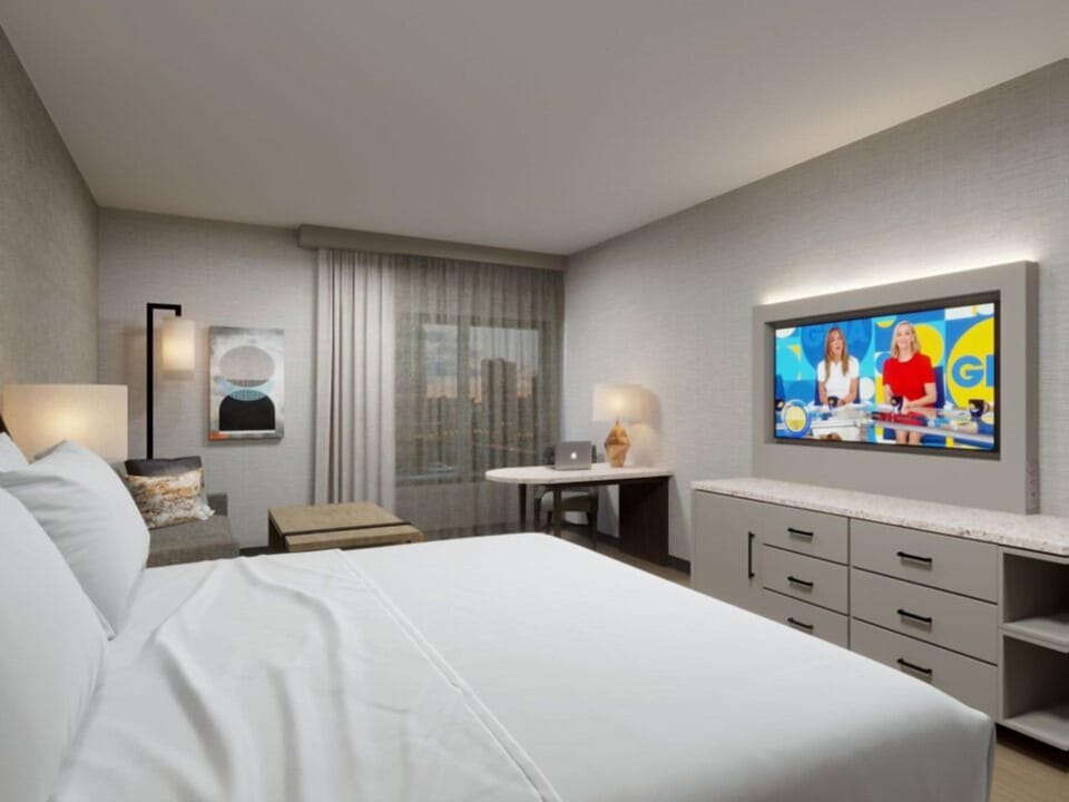 Hypo-allergenic bedding available, in-room safe, blackout drapes