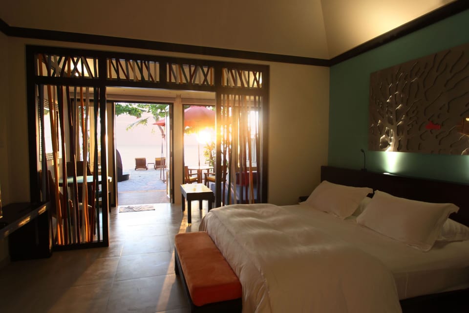 Beachfront Sunset Villa (Includes Boat Transfer) | 1 bedroom, minibar, in-room safe, desk