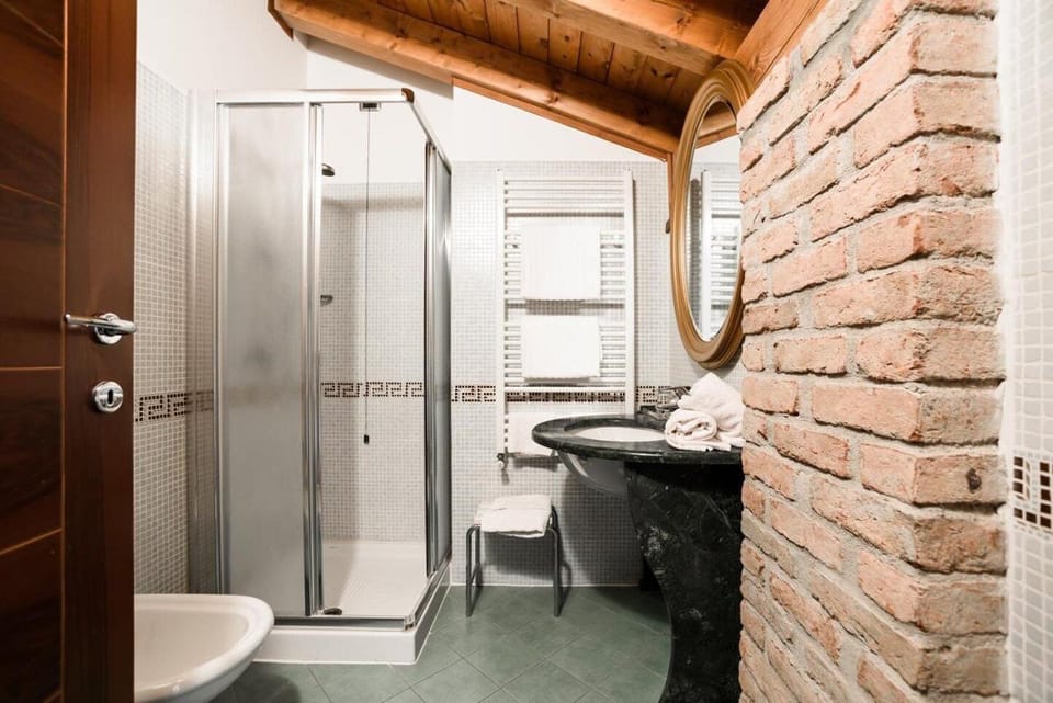 Free toiletries, hair dryer, bidet, towels