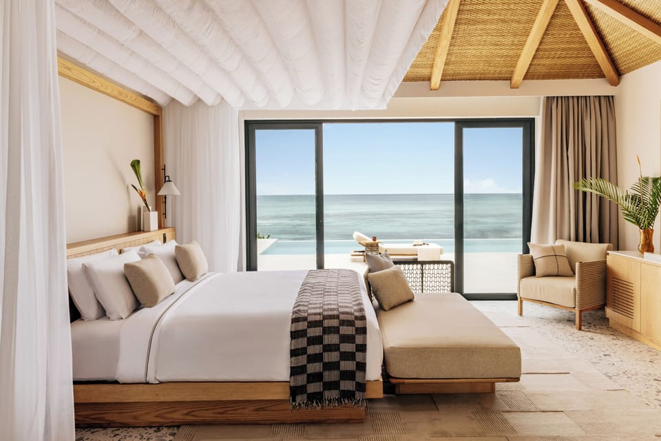 The Level 1 Bedroom Ocean Villa | Hypo-allergenic bedding, minibar, in-room safe, iron/ironing board