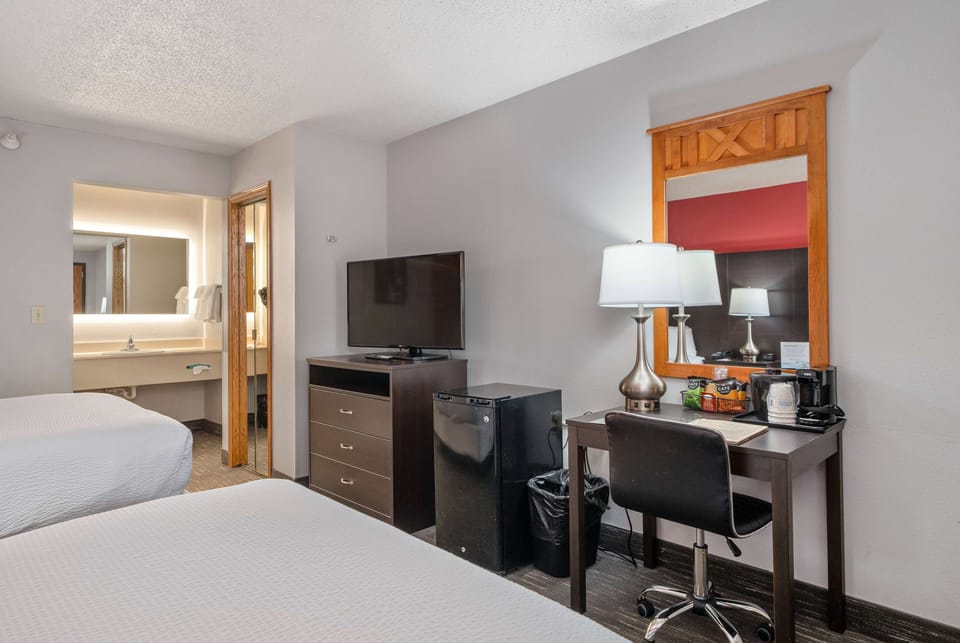 Room, 2 Queen Beds, Non Smoking | In-room safe, desk, iron/ironing board, free WiFi