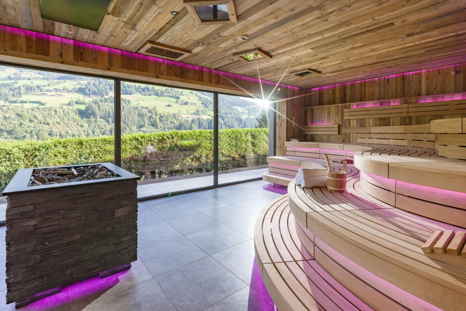 Sauna, steam room, body treatments, hot stone massages, sports massages