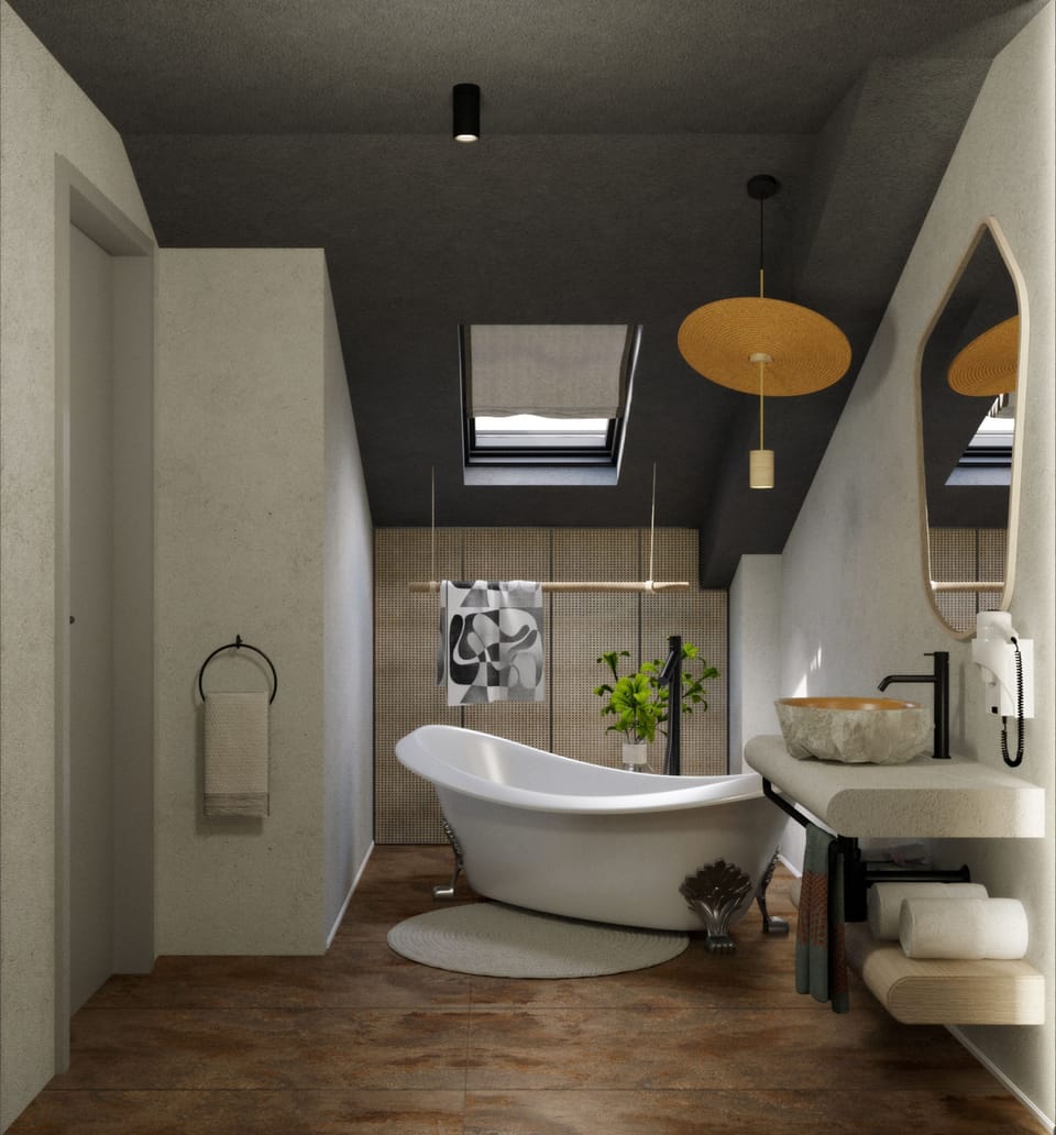 Design Suite | Bathroom | Free toiletries, hair dryer, bathrobes, slippers