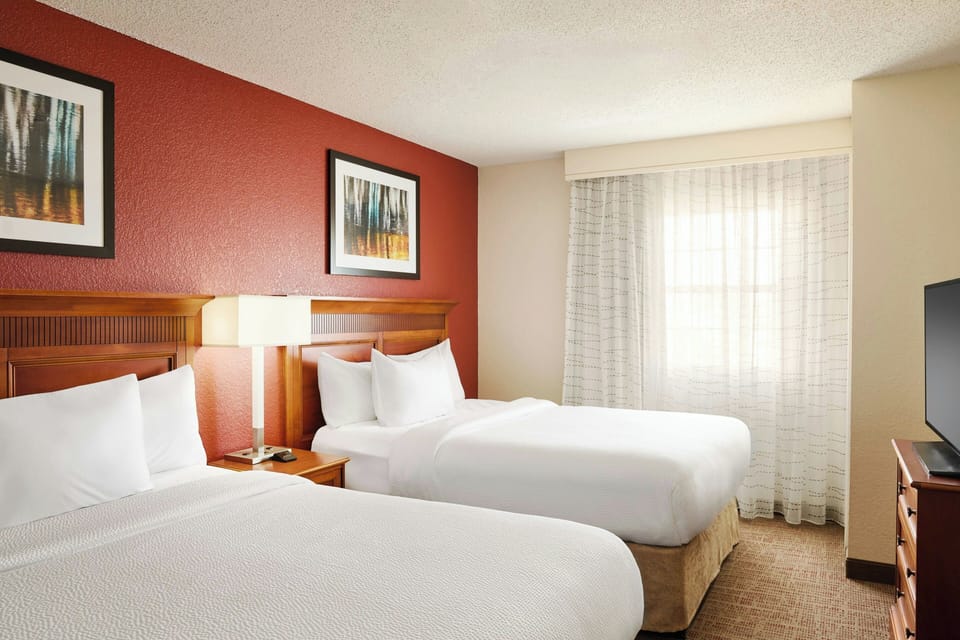 Premium bedding, desk, blackout drapes, iron/ironing board