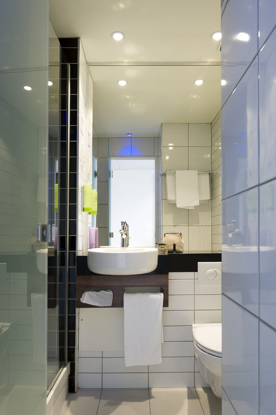 Shower, eco-friendly toiletries, hair dryer, towels