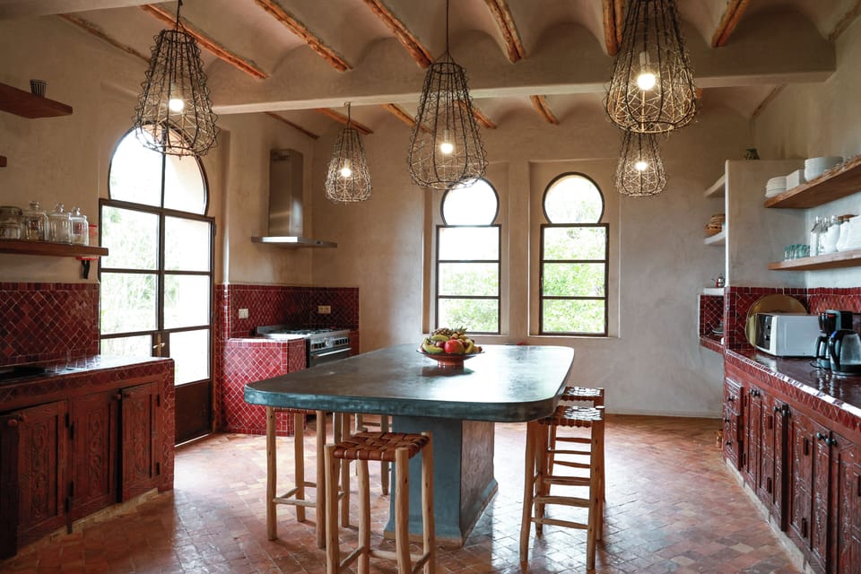 Villa Saada | Private kitchen | Full-size fridge, microwave, stovetop, dishwasher