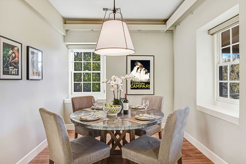 2-Bedroom Bungalow, King and Queen Beds, Dual Decks, Historic 1907 Stone Building | In-room dining