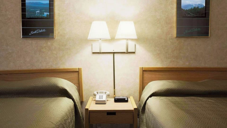 Room, 2 Double Beds, Non Smoking, Private Bathroom | 1 bedroom, desk, laptop workspace, blackout drapes