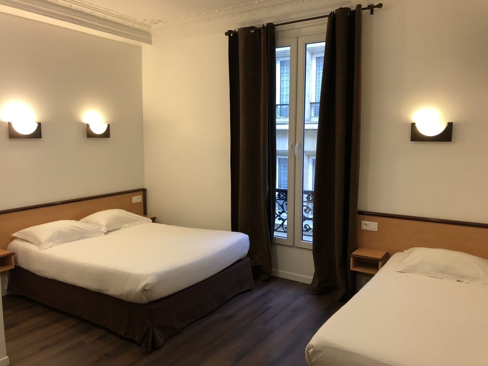 Premium bedding, desk, blackout drapes, iron/ironing board
