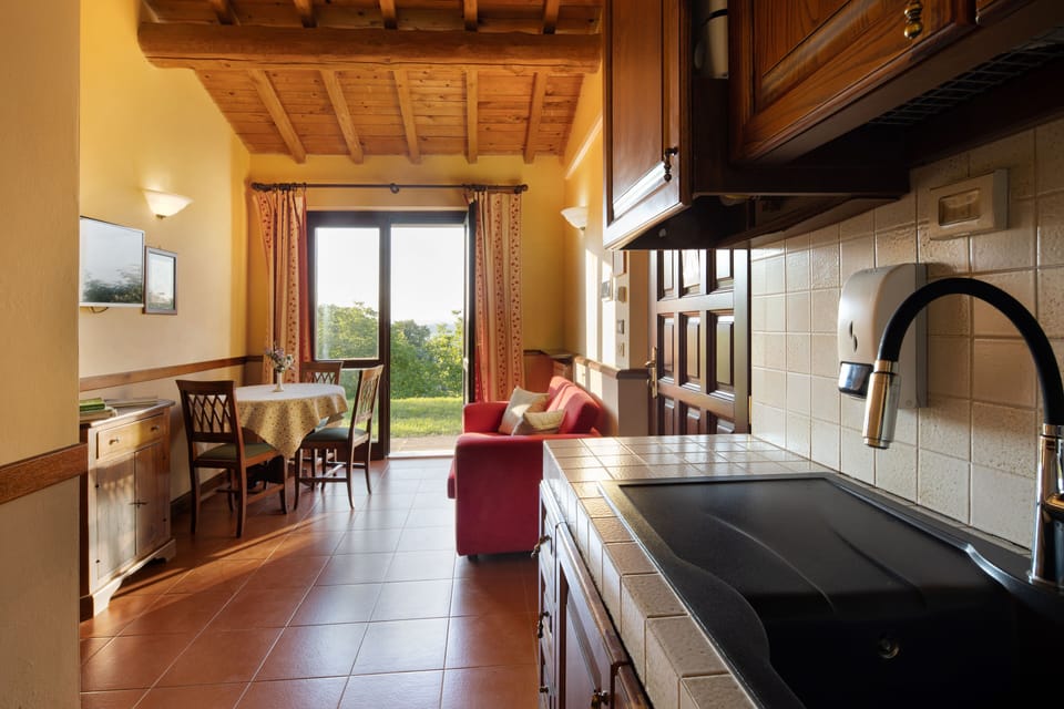 Superior Apartment, 1 Double Bed, Garden Area Situated about 600 meters from the main building | Private kitchen
