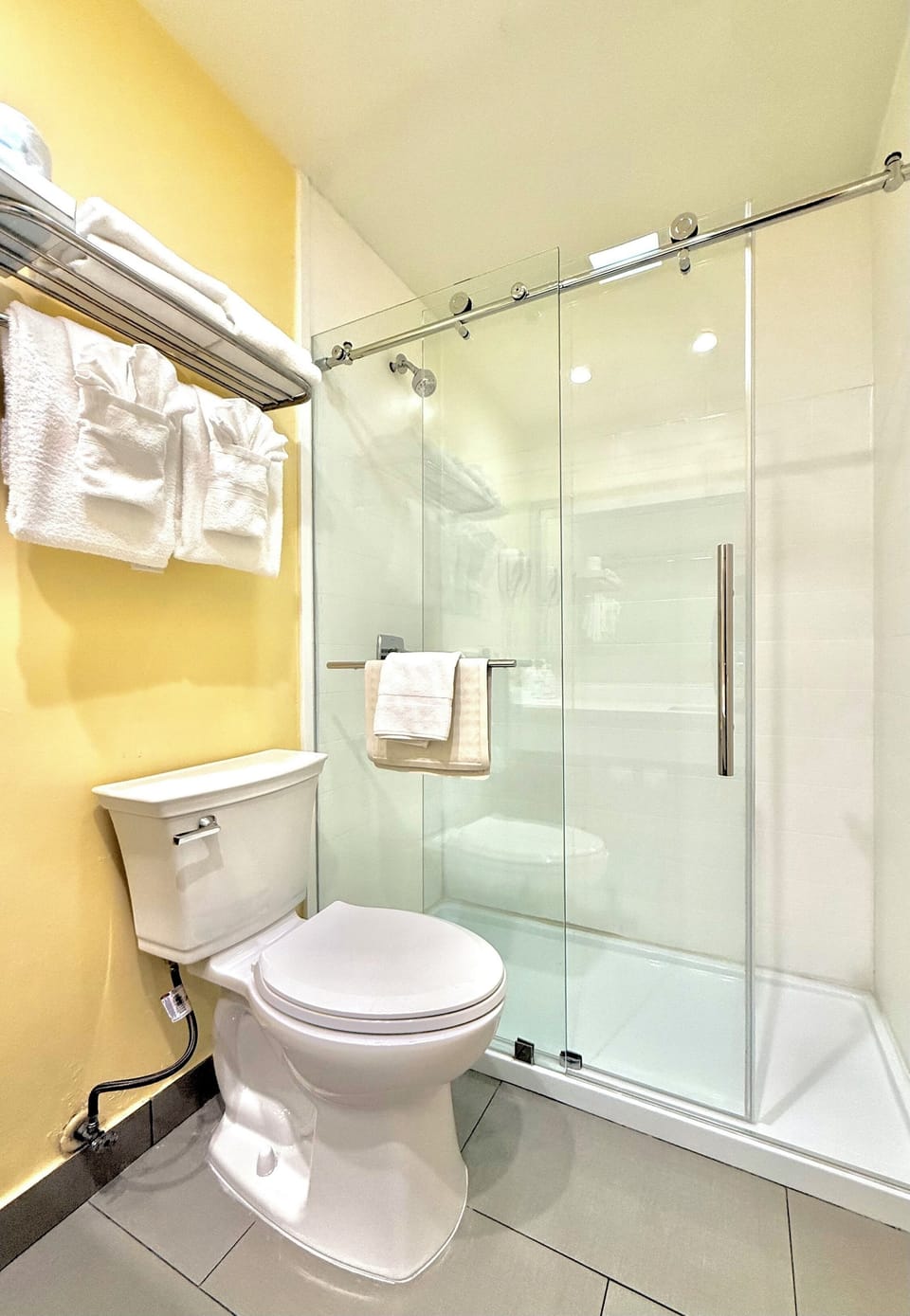 Free toiletries, hair dryer, towels