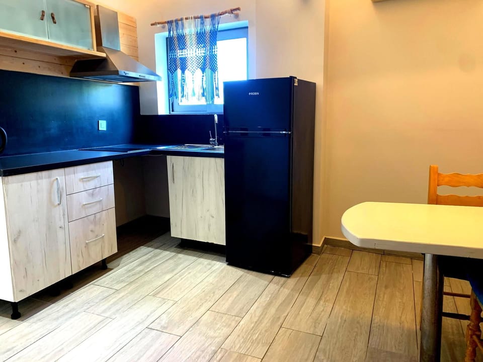 Superior Apartment, 1 Bedroom, Pool View | Private kitchen | Fridge, coffee/tea maker
