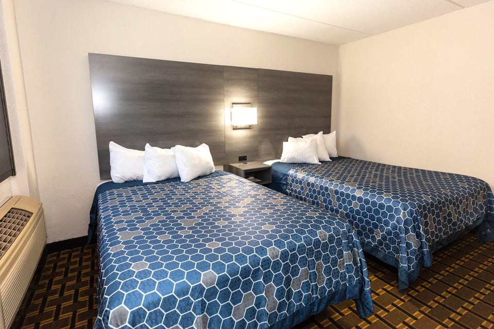 Deluxe Room, 2 Double Beds, Non Smoking, Refrigerator & Microwave | Blackout drapes, free WiFi, bed sheets