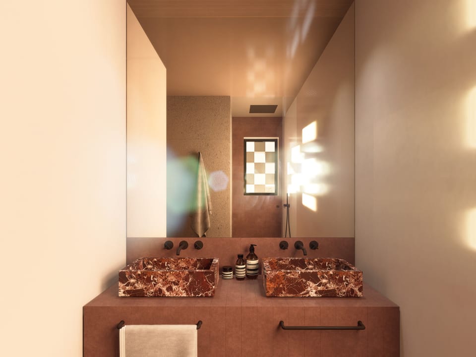 Maisonette with Individual Pool  | Bathroom | Designer toiletries, hair dryer, towels, soap