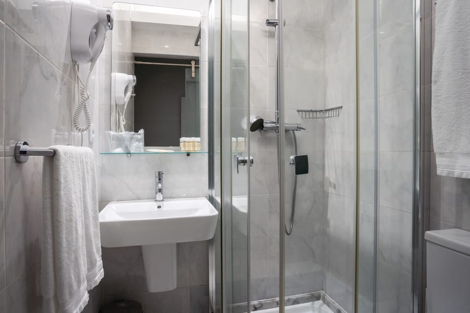 Free toiletries, hair dryer, bidet, towels