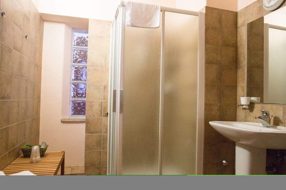 Shower, free toiletries, hair dryer, bidet