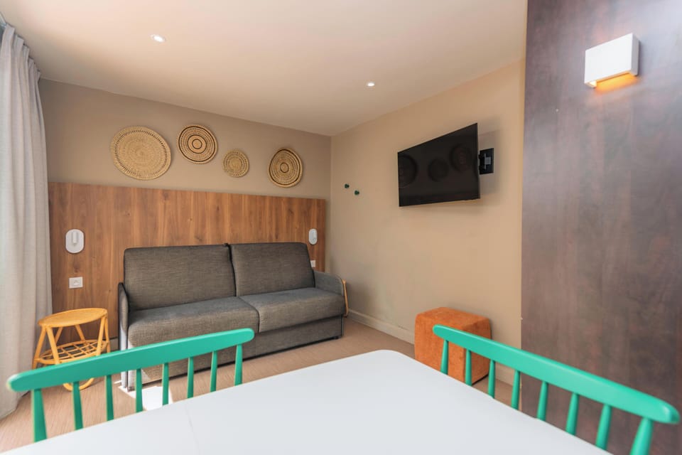 Classic Apartment, 1 Bedroom, Terrace | Living area | TV