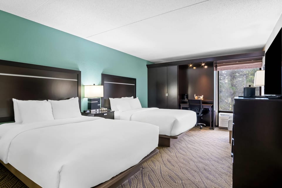 Standard Room, 2 Queen Beds, Non Smoking | Desk, iron/ironing board, free cribs/infant beds, free WiFi