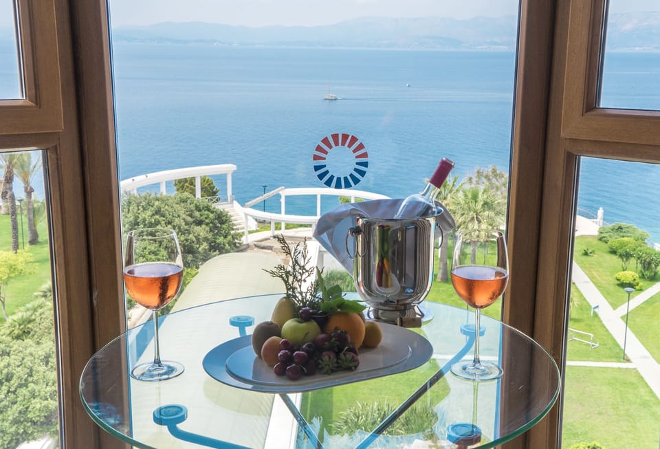 Superior Double or Twin Room, Balcony, Sea View | Minibar, in-room safe, desk, laptop workspace