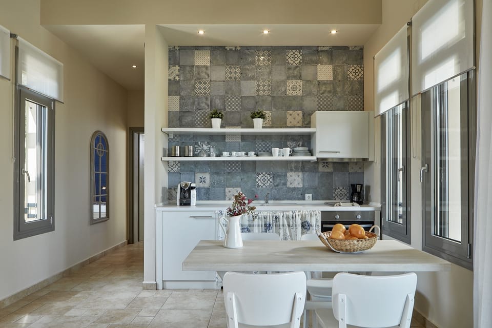 Villa, Private Pool, Sea View | Private kitchen | Fridge, espresso maker, electric kettle